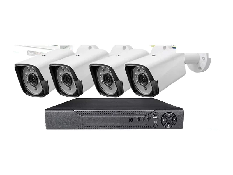 AHD kit with four bullet cameras and a 4-channel DVR